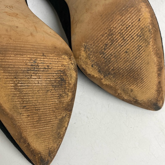 1937 Madewell Black Suede Slip On Heeled Shoes Size 8.5 - Picture 16 of 17